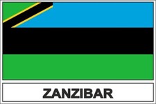 Aufkleber Flagge Sansibar