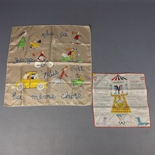 Paar Halstuch Seide Vintage