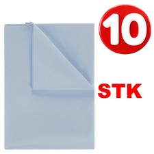 10x Hotel Bettlaken ohne Gummizug 150x200 cm Betttuch 100% Baumwolle Tagesdecke