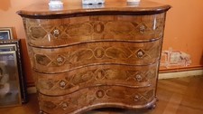 antike originale Barockkommode mit Aufsatz
