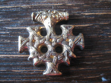 großer Wikinger Anhänger Thorhammer Hiddensee reich verziert 925er Silber gold