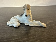 Metzler & Ortloff Porzellanfigur Hund Barsoi Borsoi