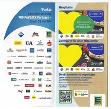 Payback Karte Edeka Starter Set Haupt- und Zusatzkarte 2510034 2 Stück