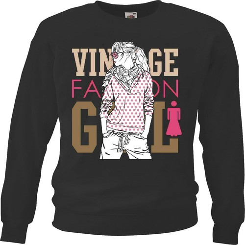Sweatshirt vintage fashion - sweatshirt,
