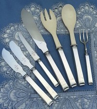 7 Wunderschöne versilberte Vorleger WMF 2500 Art Deco / Bauhaus mit Heftgriffen