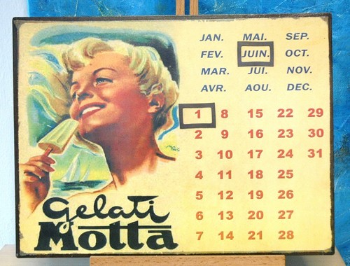 Blechschild gelati motta als - gelati,