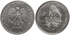 Polen - Poland 100 Zloty 1985 - Polnisches Spital für Mutter und Kind - Y# 157