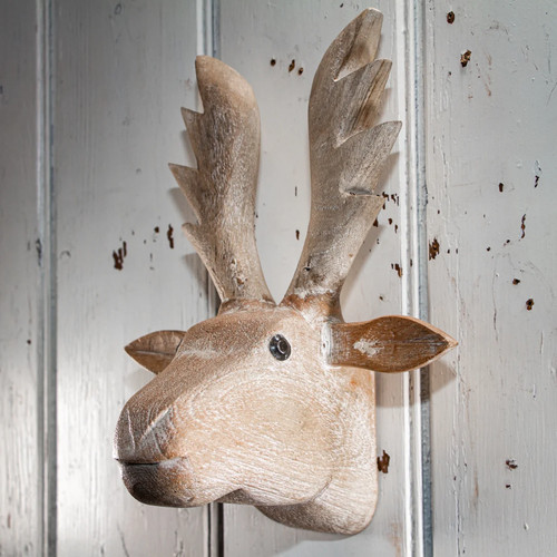 Holzbüste als wanddekoration - als,
