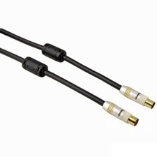 Hama High-End 1,5m Antennen-Kabel 85db Digital Koaxial-Kabel Koax-Kabel HD-TV