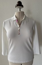 GOLFINO Golf Polo 3/4 Ärmel 42 Slinky Material Weiß 42