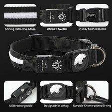LED Airtag Hundehalsband
