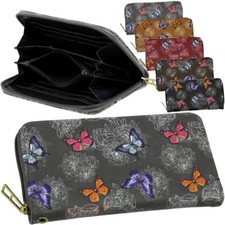 Große Damen Geldbörse Brieftasche Schmetterling Geldbeutel Portemonnaie Geldsack
