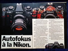 Nikon F 501 , originale Werbung aus 1986