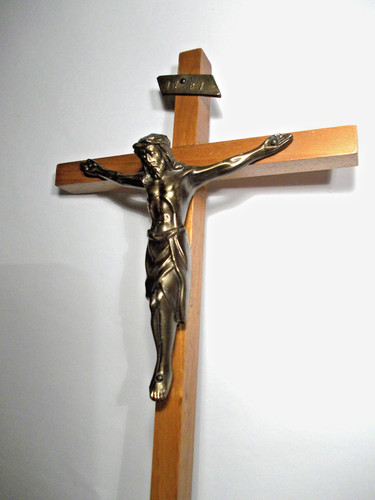 Kruzifix wandkreuz helles holz - helles,
