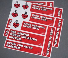Astra Bier Aufkleber 5 Bögen