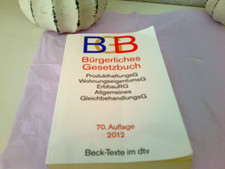 BGB / Bürgerliches Gesetzbuch 70.Auflage - Gesetzessammlung, Beck - gebraucht
