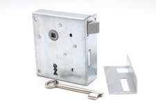 Bever Rheinisches Kastenschloss Schloss mit Schlüssel verzinkt 60 / 55 / 8 mm