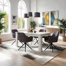 Esstisch Ausziehbar Massiv mit 4 Stühlen Cord Holz Essgruppe Set Homestyle4u