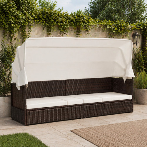 Gartensofa polyrattan schwarz - gartensofa,