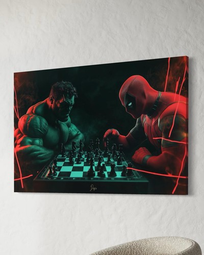 Deadpool hulk leinwand bild - deadpool,