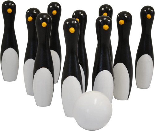 Holz pinguin klein bowling - pinguin,
