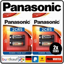 2x Panasonic 2CR5 Lithium Batterien (2 Stück)