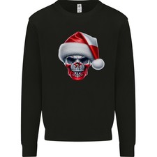 Polen Weihnachten Totenkopf Politur Biker Flagge Herren Sweatshirt Pullover