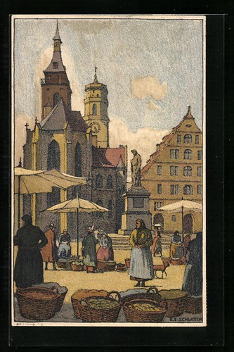 Künstler ernst e - künstler-ak,