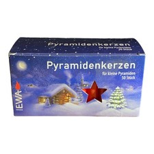 50 EWA Pyramidenkerzen Rot Weihnachten Erzgebirge Adventskerzen Weihnachtsdeko