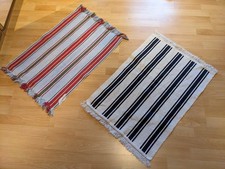 2 X IKEA FLICKTEPPICH 85 X 55 CM MARITIMES EDLES DESIGN BAUMWOLLE TEPPICHLÄUFER