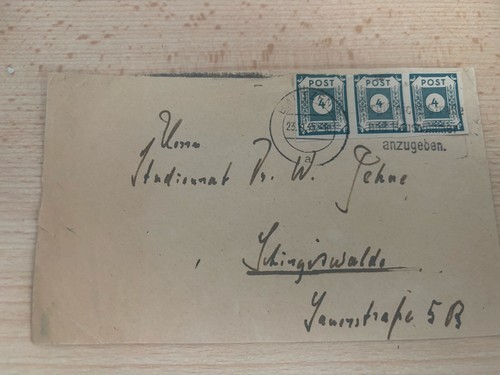Sbz ost sachsen 1945 brief - ost-sachsen,
