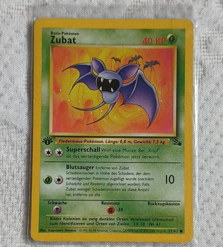 Zubat pokémon karte 1 - karte,,