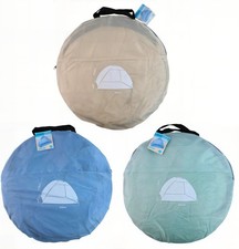 Pop-Up Strandmuschel Windschutz Sonnenschutz Sichtschutz Strandzelt Tragetasche