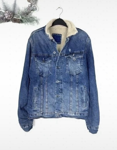 Zara man jeansjacke teddyfell - man,