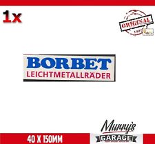 Orig. Borbet Logo Aufkleber 4x15cm Sticker Decal Autocollant Tuning Alufelgen