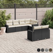 7-tlg. Garten-Sofagarnitur mit