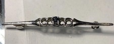 Brosche Silber 835 mit blauem