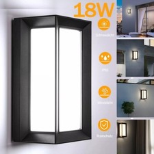 LED Außenleuchte mit Bewegungsmelder 18W Wandleuchte Schwarz Sensor Außenlampe