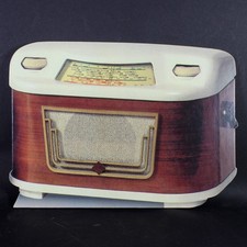altes Pappschild Radiowerbung