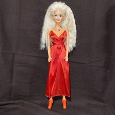 Barbie Puppe Vintage 80er 90er Rotes Kleid Mit Schuhen Und Schmuck
