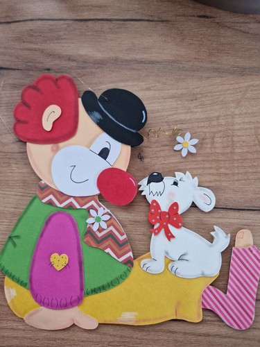 Tonkarton fensterbild clown - fensterbild,