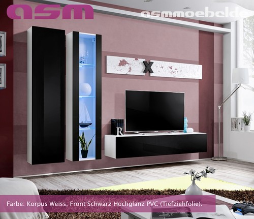 Anbauwand wohnwand wohnzimmer - anbauwand,