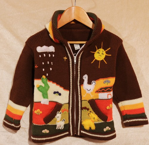 Kinder strickjacke dunkelbraun - kinder,