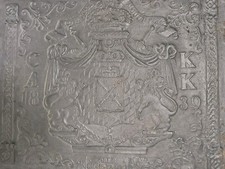 Antike Kaminplatte Gusseisen,  Obereichstätt. 1839