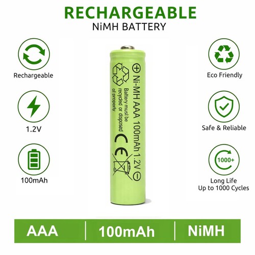 Aaa nimh 100 mah - mah, 1,2