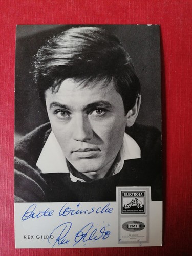 Rex gildo autogrammkarte - ", autogrammkarte-