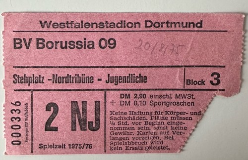 Ticket bvb borussia - ticket, 75/76