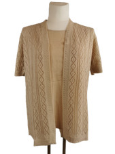 3 Pagen Strick Twin-Set, sand