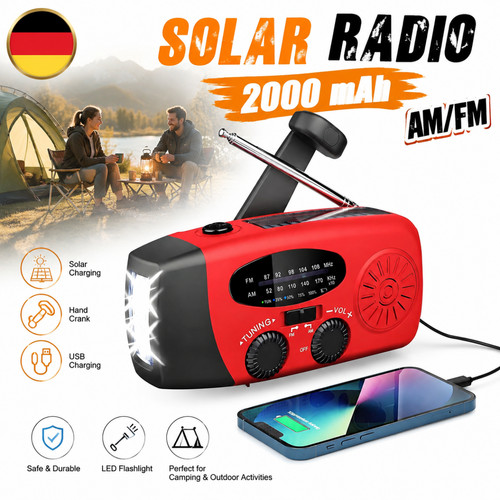 Notfall kurbelradio solar - notfall,
