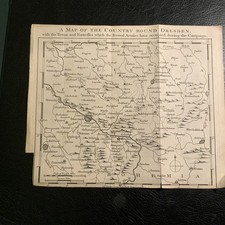 Antike Karte Dresden " Map of